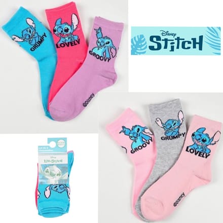 Disney Lilo en Stitch Sokken - Set van 6 Paar - Stitch - Katoen/Polyamide/Elastaan - Maat 31/34