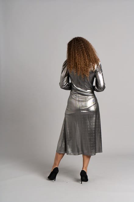 Becky Foil Jurk - Zilver