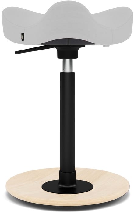 Varier Stokke Move Compact zadelkruk, Lichtgrijs/Naturel Revive - ergonomisch