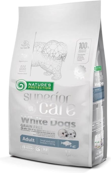 Natures Protection White Coat Fish adult 1,5kg.