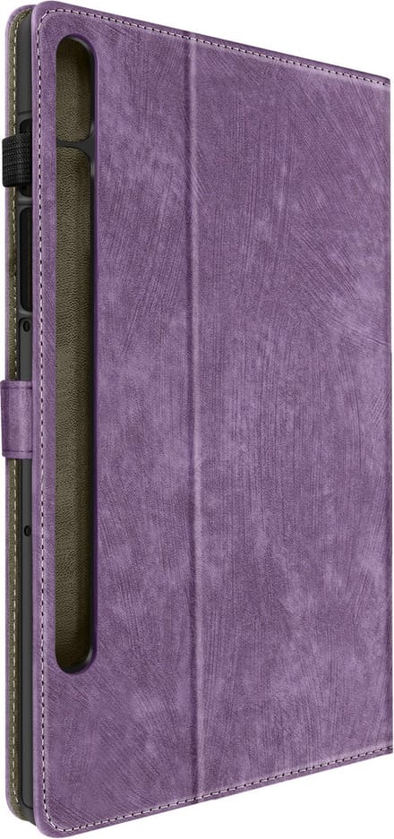 Avizar Foliohoes Geschikt voor Samsung Galaxy Tab S9 / S9 FE Multi-compartiment folio en videostandaard, Paars