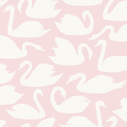 Origin Wallcoverings behang zwanen glanzend roze en wit - 347708 - 0,53 x 10,05 m