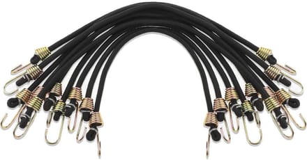 Kleine 10-pack bungee koorden - 10 inch elastische rubber koorden voor outdoor camping