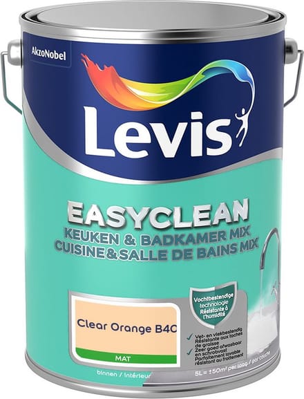 Levis - Easyclean Keuken & Badkamer Mix - Clear Orange B40 - Mengverf - 5 L