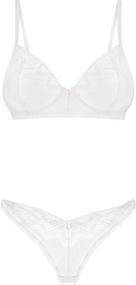 Obsessive - Alissium 2 Piece Set Lingerie set - M/L - Wit