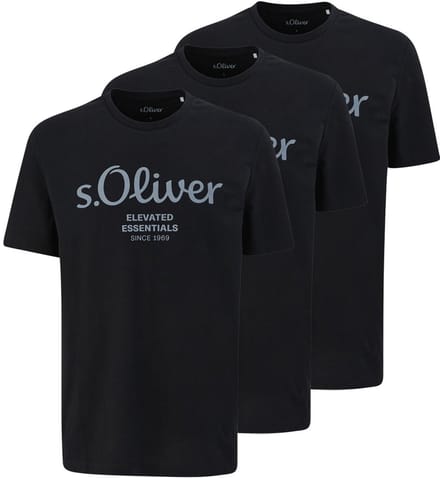 s.Oliver Heren t-shirt 3 pack Basic
