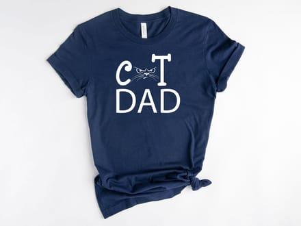 Lykke Cat dad T-shirt| Heren | Kattenliefhebber| Maat M