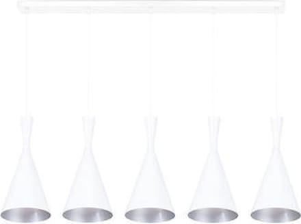 Linea Verdace - Clessidra Hanglamp 5L E27 60W - Wit Mat Zilver
