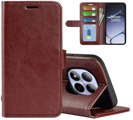 MobyDefend Hoesje - Geschikt voor Xiaomi Redmi Note 15 Pro 4G - Wallet Book Case (Sluiting Achterkant) - Bruin