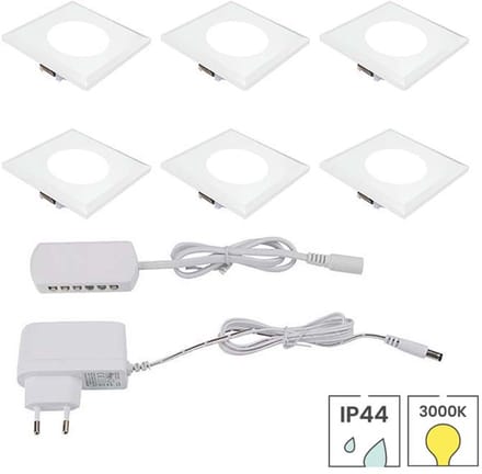 Lybardo - Kastverlichting - 6 inbouwspots - 1.5W - 3000K - Keukenverlichting Onderbouw LED