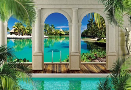 Fotobehang  Tropical Beach | XL - 208cm x 146cm | 130g/m2 Vlies