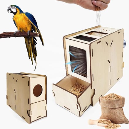 Graanreiniger - Vogelvoer splitter - Dieren voeren - Efficiënte scheiding - 220x90x180mm - Houtkleur