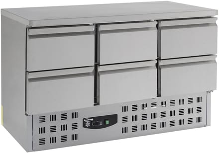 Combisteel Koelwerkbank 400L Met 6 Laden - 1365x700x875mm