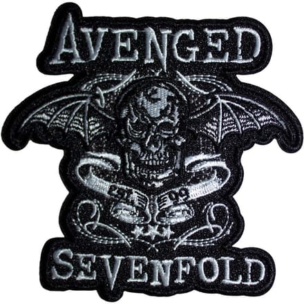 Avenged Sevenfold - Deathbat Banner Patch - Zwart/Wit