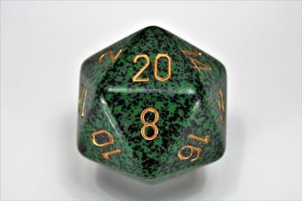 Dobbelsteen D20 Golden Recon Speckled 34mm - Accessoires