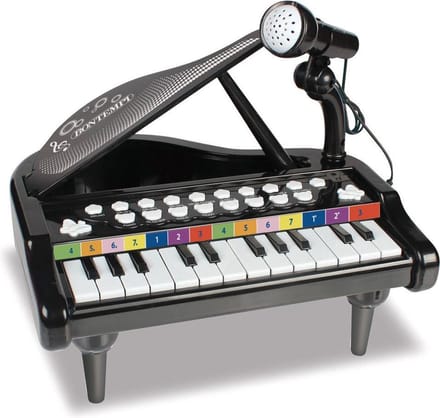 Bontempi Elektronische Piano Met Microfoon 30 Cm Zwart