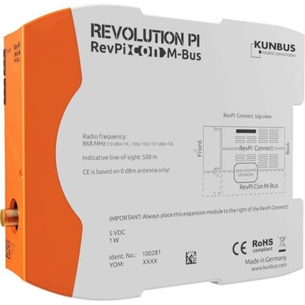 Revolution Pi by Kunbus PR100281 RevPi Con MBUS Busmodule M-Bus 1 stuk(s)