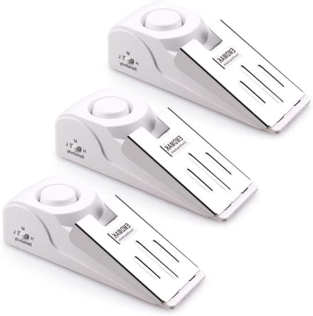 Deurstop Alarm - Deurbeveiliger - Extra Beveiliging - 120DB Sirene - Pack van 3 - Wit