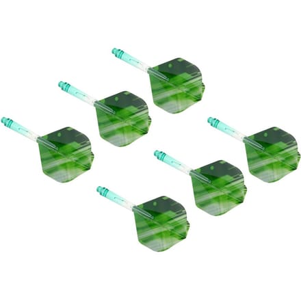 Arbres de fléchettes à filetage 2BA, 6 pièces, avec queues, vols de fléchettes, remplacement noir as described vert