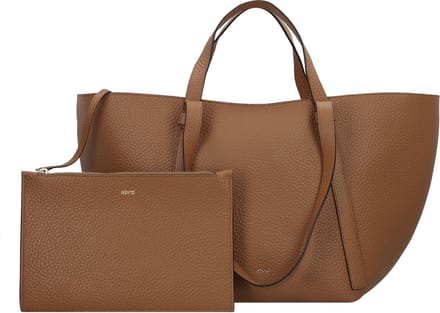 abro Leren Schoudertas Leather Tekla Shopper Cosmo Caramel / Cognac Bruine