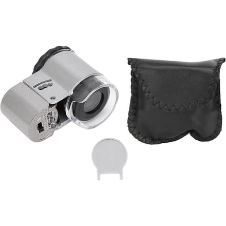 50X Microscoop Vergrootglas Mini Draagbaar met LED Valuta Detectie Licht voor Sieraden Taxatie