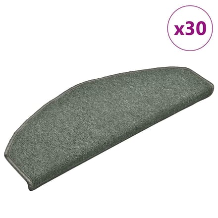 vidaXL - Trapmatten - 30 - st - 65x24x4 - cm - donkergroen - halfrond - groot