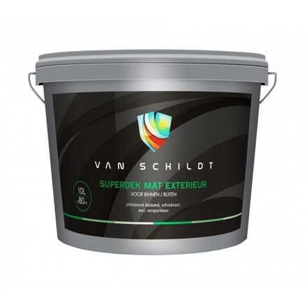 van Schildt Superdek Mat Exterieur 10 liter Wit