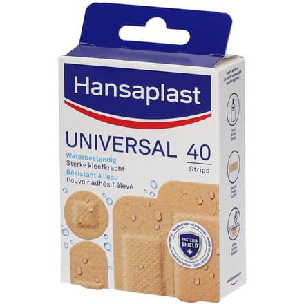 Hansaplast Universal Wondpleisters | Waterbestendig Sterke hechting Absorberend Multifunctioneel 40 Pleister