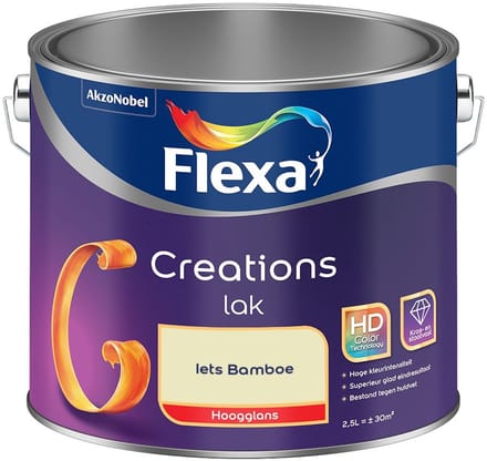 Flexa - Creations Lak Hoogglans - Iets Bamboe - Mengverf - 2,5 L