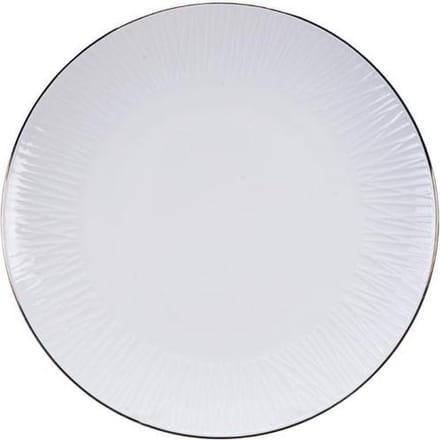 Tokyo Design Studio - Nippon White Lines Bord - Wit/Goud - Ø 15 cm - Porselein