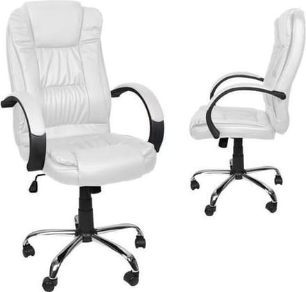 Malatec New York bureaustoel - directie stoel - ergonomisch - verrijdbaar - Wit
