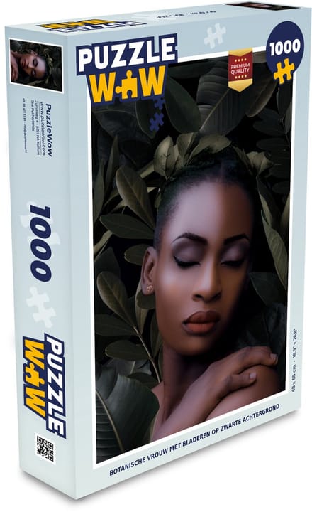Puzzel Vrouw - Bladeren - Schaduw - Legpuzzel - Puzzel 1000 stukjes volwassenen