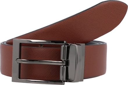 LLOYD Leren Riem 2 in 1 Reversible Belt W95 Cognac / Black Bruine Zwart