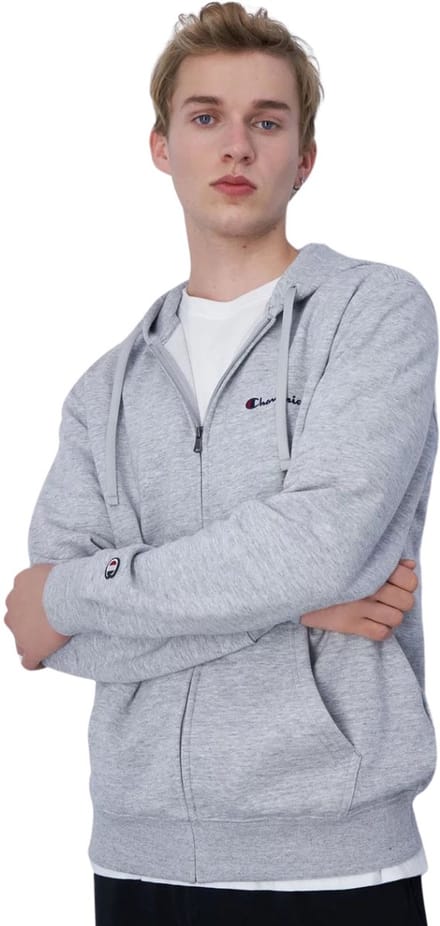 Champion Sweater Heren Full Zip Hoodie Grijs - Maat S