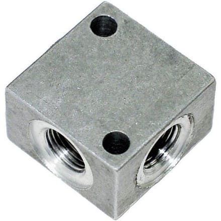 ICH 60405 Verdeelblok alu. G1/2 (vierkant 4-voud) l=50
