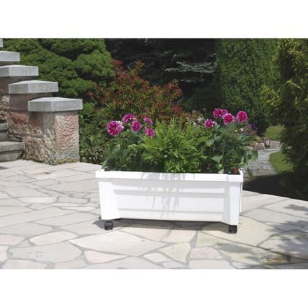 KHW Plantenbak met wielen (Wit)