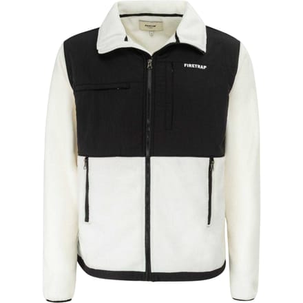Firetrap Heren Kleurblok Fleece Jacket (Natuurlijk)