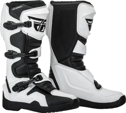 FLY Racing Maverik Wit Zwart Motorlaarzen - Laars