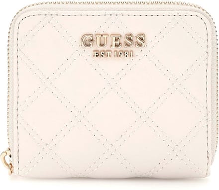 GUESS Portemonnee Giully Zip Around Wallet Creme White Crème