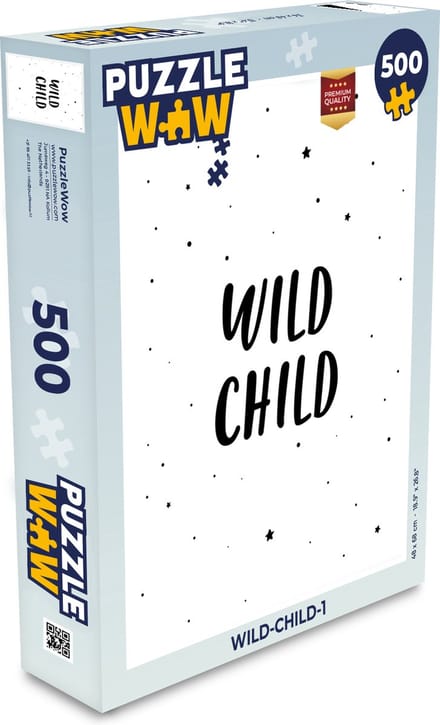 Puzzel Quotes - Wild child - Baby - Kinderen - Tekst - Legpuzzel - Puzzel 500 stukjes