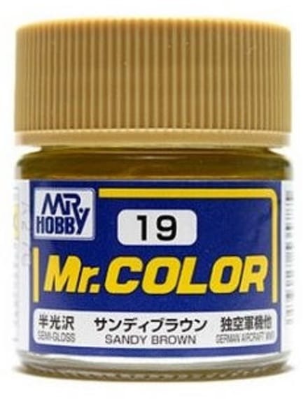 Gunze Mr. Hobby C-019 - Mr. Color 10 ml Sandy Brown - Lacquer Modelbouwverf
