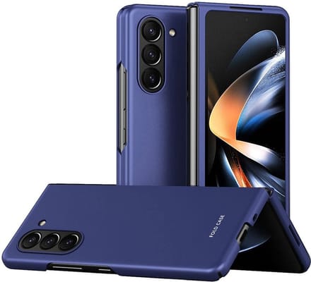 Geschikt voor Samsung Galaxy Z Fold 5 Hard Back Cover Hoesje - Blauw