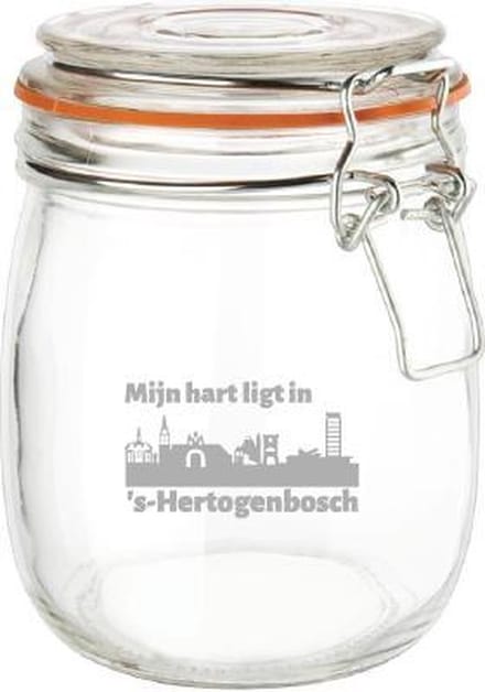 Gegraveerde Weckpot 0.75 ltr. Den Bosch