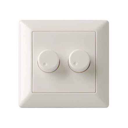 Witte Plastic Afdekkingplaat Voor GIRA Duo Dimmer - 891216