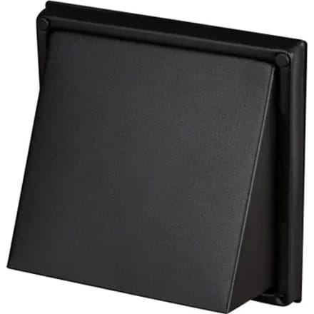 Sencys Rvs Overdrukrooster 125mm Kap Zwart