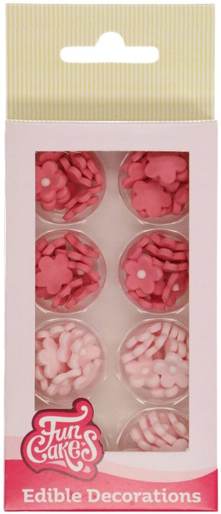 FunCakes Suikerdecoraties - Bloesem Roze - 64 Stuks - Eetbare Taartdecoratie