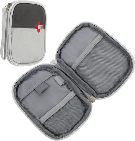 Azalia EHBO Tas – Waterdicht, Compact & Draagbaar – Voor Thuis, Auto & Reizen (grijs)
