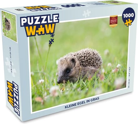 Puzzel Kleine egel in gras - Legpuzzel - Puzzel 1000 stukjes volwassenen
