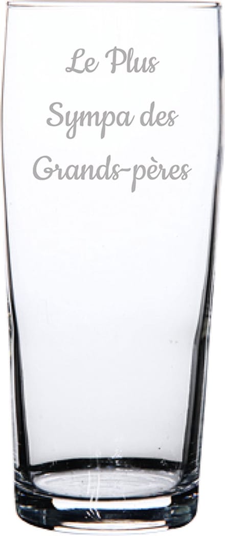 Bierfluitje gegraveerd - 19cl - Le Plus Sympa des Grands-Pères