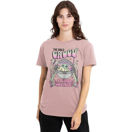 Star Wars Dames/Dames Hippie Grogu T-Shirt (Roze)